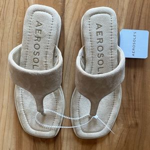 Aerosoles Barry Khaki Suede Sandals 6 NWT